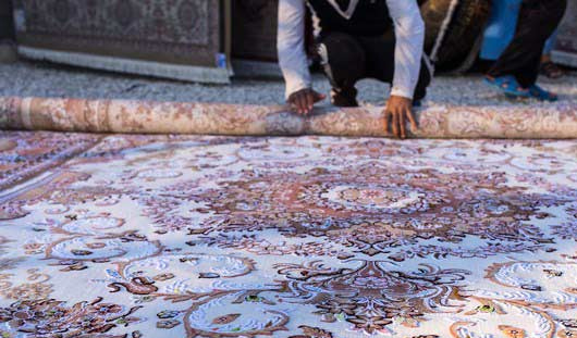 روش اصولی لول کردن قالی در قالیشویی وکیل آباد مشهد